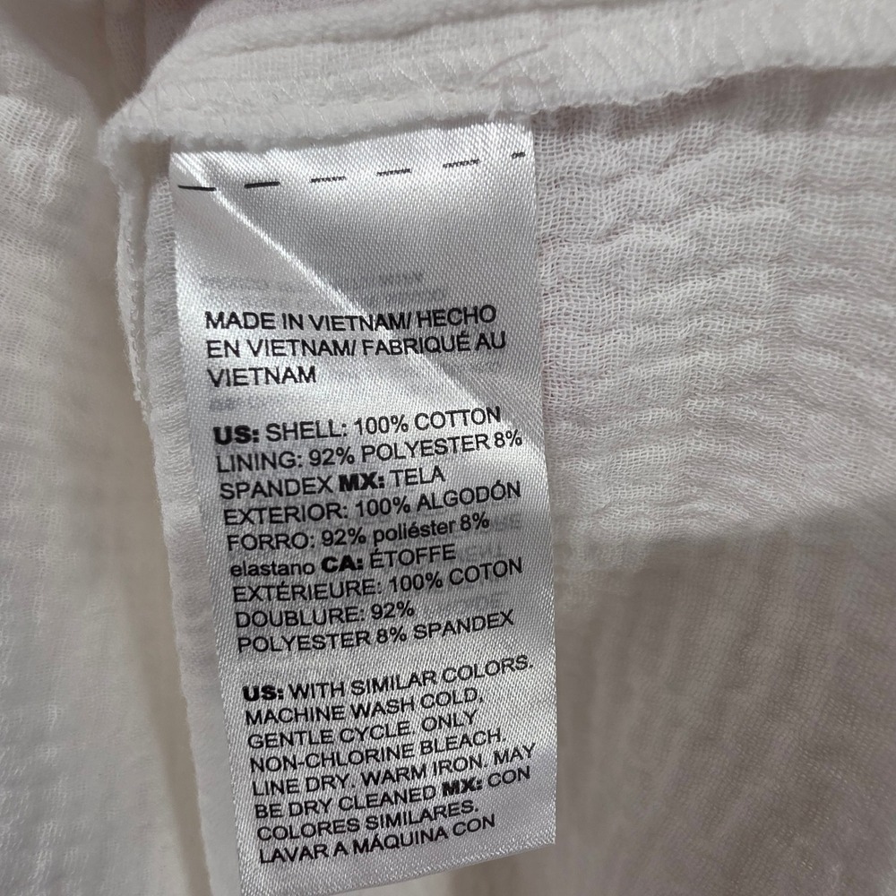 Chico's White Cotton Gauze Button Front Maxi Shirt Dress Womens Size 3 US 16/18 - Picture 4 of 15